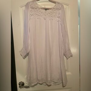 NWOT Fig & Flower Elegant White Lace Women's Tunic Size Large